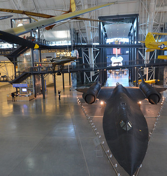 Steven F. Udvar-Hazy Center: primary hall panorama (SR-71, Space Shuttle, et al)